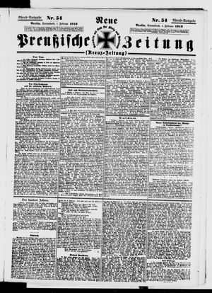 Neue preußische Zeitung vom 01.02.1913