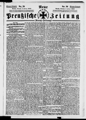 Neue preußische Zeitung vom 12.02.1913