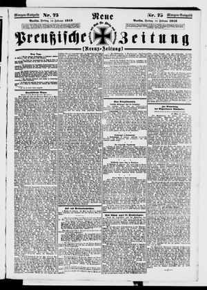 Neue preußische Zeitung vom 14.02.1913