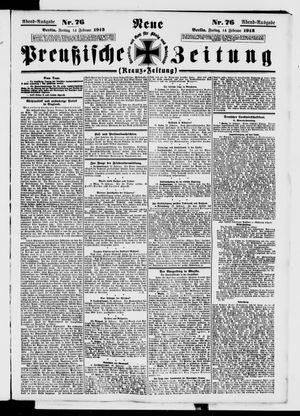 Neue preußische Zeitung vom 14.02.1913