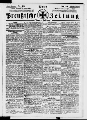 Neue preußische Zeitung vom 15.02.1913