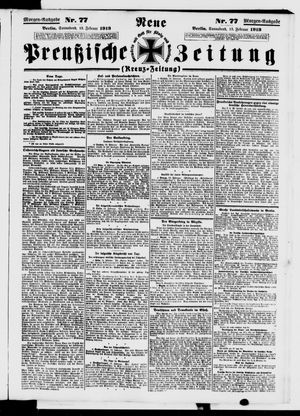 Neue preußische Zeitung vom 15.02.1913