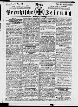 Neue preußische Zeitung vom 18.02.1913