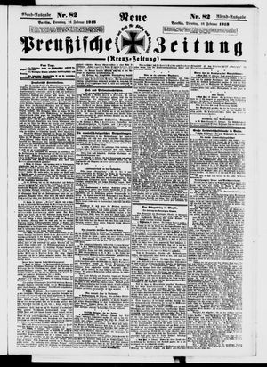 Neue preußische Zeitung vom 18.02.1913