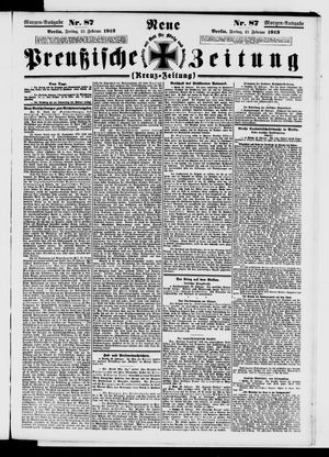 Neue preußische Zeitung vom 21.02.1913