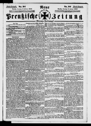 Neue preußische Zeitung vom 25.02.1913