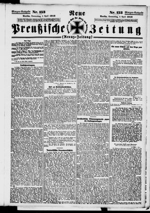 Neue preußische Zeitung vom 03.04.1913