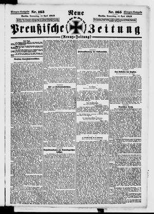 Neue preußische Zeitung vom 10.04.1913