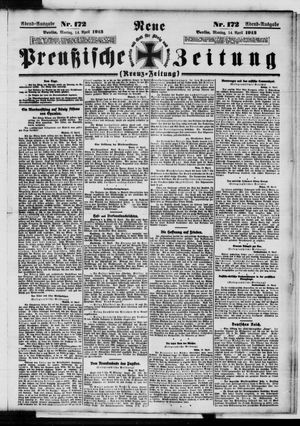 Neue preußische Zeitung vom 14.04.1913