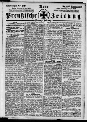 Neue preußische Zeitung vom 24.04.1913