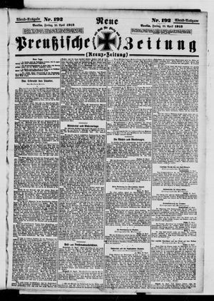 Neue preußische Zeitung vom 25.04.1913