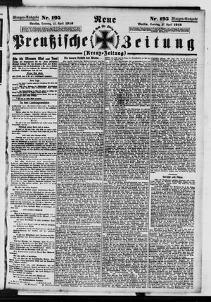 Neue preußische Zeitung vom 27.04.1913
