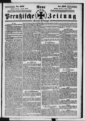 Neue preußische Zeitung vom 04.08.1913