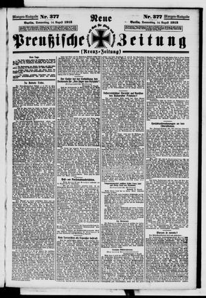 Neue preußische Zeitung vom 14.08.1913