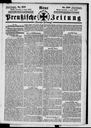 Neue preußische Zeitung vom 14.08.1913