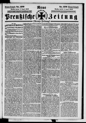 Neue preußische Zeitung vom 15.08.1913