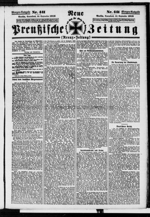 Neue preußische Zeitung vom 20.09.1913