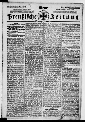 Neue preußische Zeitung vom 01.10.1913
