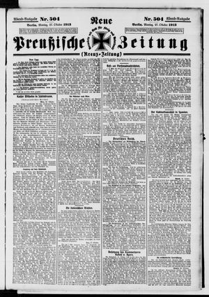 Neue preußische Zeitung vom 27.10.1913