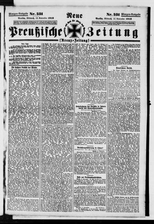 Neue preußische Zeitung vom 12.11.1913