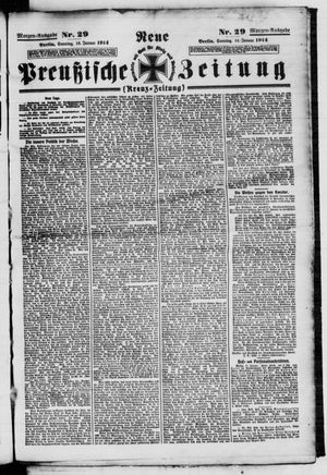 Neue preußische Zeitung vom 18.01.1914