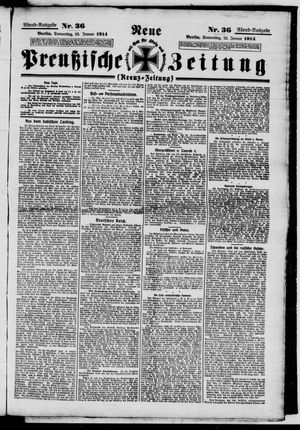 Neue preußische Zeitung vom 22.01.1914