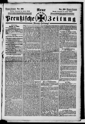 Neue preußische Zeitung vom 24.01.1914