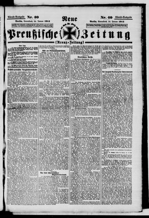 Neue preußische Zeitung vom 24.01.1914