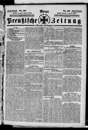 Neue preußische Zeitung vom 03.02.1914