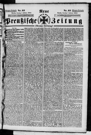 Neue preußische Zeitung vom 08.02.1914