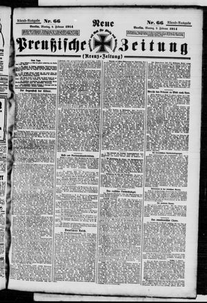 Neue preußische Zeitung vom 09.02.1914