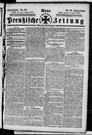 Neue preußische Zeitung vom 12.02.1914
