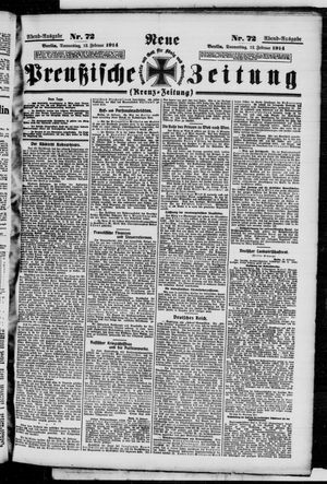 Neue preußische Zeitung vom 12.02.1914