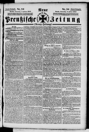 Neue preußische Zeitung vom 19.02.1914