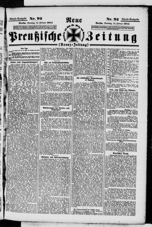 Neue preußische Zeitung vom 24.02.1914