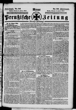 Neue preußische Zeitung vom 25.02.1914