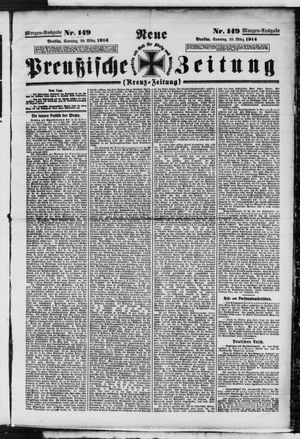 Neue preußische Zeitung vom 29.03.1914