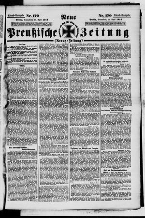 Neue preußische Zeitung vom 11.04.1914