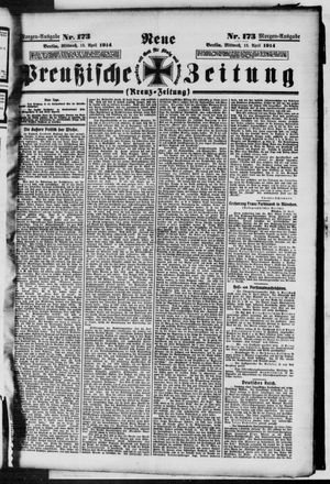 Neue preußische Zeitung vom 15.04.1914