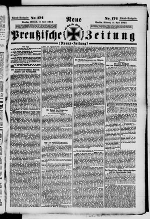 Neue preußische Zeitung vom 15.04.1914