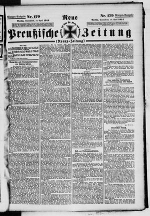 Neue preußische Zeitung vom 18.04.1914