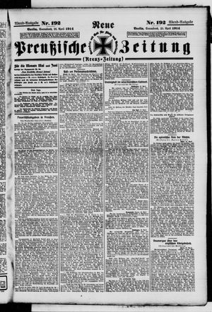 Neue preußische Zeitung vom 25.04.1914