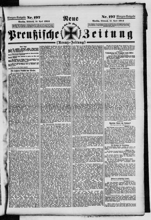 Neue preußische Zeitung vom 29.04.1914