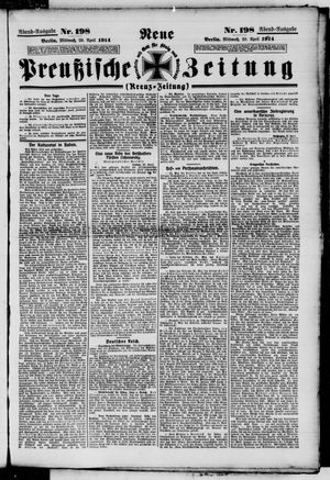 Neue preußische Zeitung vom 29.04.1914