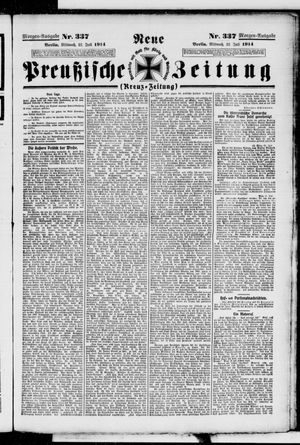 Neue preußische Zeitung vom 22.07.1914