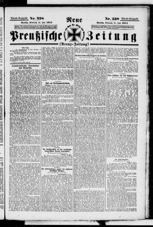Neue preußische Zeitung vom 22.07.1914