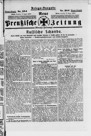Neue preußische Zeitung vom 16.08.1914