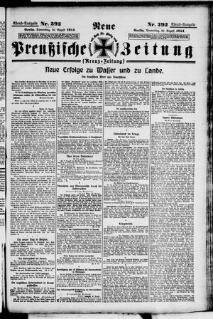 Neue preußische Zeitung vom 20.08.1914
