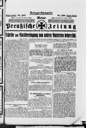 Neue preußische Zeitung vom 29.10.1914