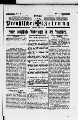 Neue preußische Zeitung vom 02.01.1915